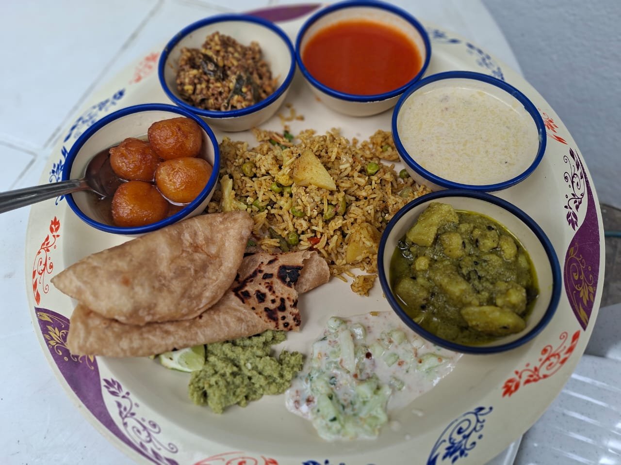 Indian Thali Catering Display Pune
